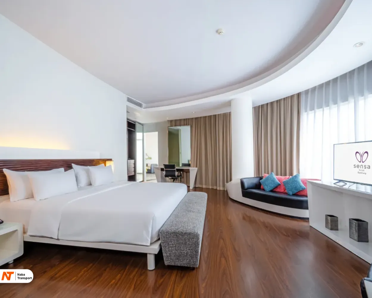Layout kamar Sensa Suite Bandung